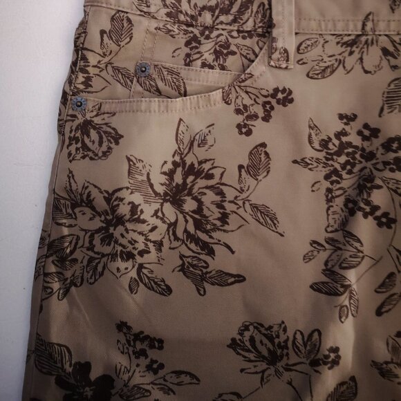 Eddie Bauer Ladies Straight Fit Size 10 Tan & Brown Jean Skirt - Picture 11 of 12